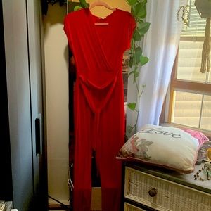 Red jumpsuit